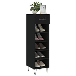 Avis Maison Chic Armoire à Chaussures Noir,Meuble de Rangement à Chaussures 30x35x105 cm bois d'ingénierie -MN86519