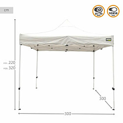 Acheter Tonnelle Aktive Pliable Hauteur réglable Acier Polyester 420D Oxford Blanc 300 x 320 x 300 cm