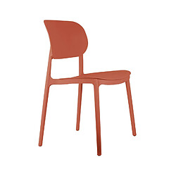 LEITMOTIV Chaise design Cheer - Terracotta