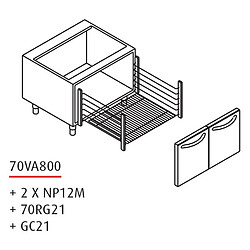 Soubassement Baie Libre - Prof. 630 mm - Gamme 700 - Baron pas cher