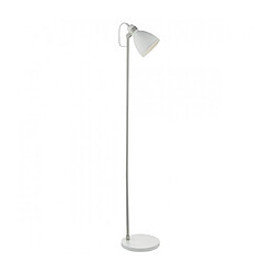 Luminaire Center Lampadaire Frederick blanc et chrome satiné 1 ampoule