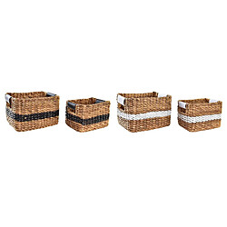 Avis Set de basket DKD Home Decor Colonial PU Fibre (32 x 25 x 20 cm) (2 Unités)