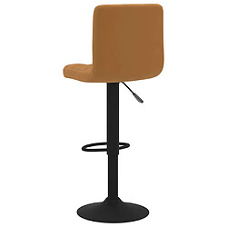 Acheter vidaXL Tabouret de bar Marron Velours