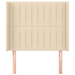 Avis Maison Chic Tête de lit moderne avec oreilles pour chambre - Décoration de lit Crème 103x16x118/128 cm Tissu -MN14642