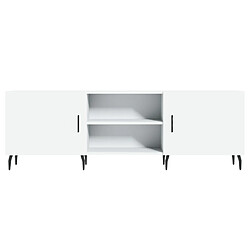 Maison Chic Meuble TV scandinave - Banc TV pour salon blanc 150x30x50 cm bois d'ingénierie -MN31680 pas cher