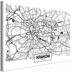 Artgeist Tableau - City Plan: Krakow (1 Part) Wide [120x80]