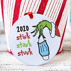 10x Stink Stank Stunk Ornament Grinch Hand Christmas Cadeaux Décoratifs