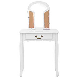 Avis Helloshop26 Coiffeuse et tabouret de luxe 65 x 36 x 128 cm bois de MDF blanc 02_0006268