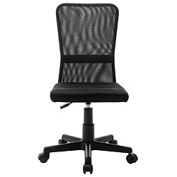 Helloshop26 Chaise fauteuil siège de bureau informatique étude 44 x 52 x 100 cm tissu en maille noir 02_0024036