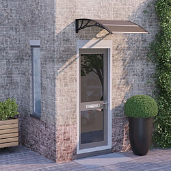 Maison Chic Store banne | Auvent de porte | Marquise Brise-soleil Noir 100x75 cm Polycarbonate -GKD45826