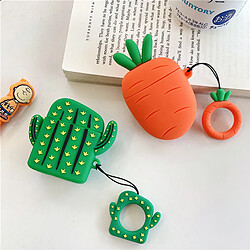 GUPBOO Airpods Coque Housse Étui Protecteur Compatible pour AirPods 3-cactus carotte silicone