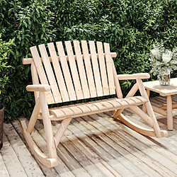 Maison Chic Banc à bascule jardin 2 places | Banc d'extérieur 123x96x102 cm bois massif épicéa -GKD58610