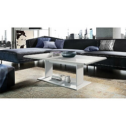 Mpc Table De Salon Table Basse En Blanc Avec Plateau De Dessus En Blanc Haute Brillance 40 X 120 X 70