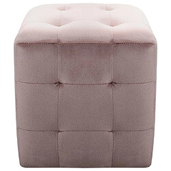 Avis Maison Chic Lot de 2 Tables de chevet - Tables de Nuit Rose 30x30x30 cm Tissu velours