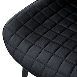 Acheter ML-Design Lot de 6 Chaises de Salle à Manger, Noir, Assise en Velours avec Pieds Métalliques Noirs