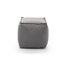 Autrement Talamo Italia Pouf Perla, 100% Made in Italy, Pouf carré en tissu doux, cm 45x45h45, couleur Gris