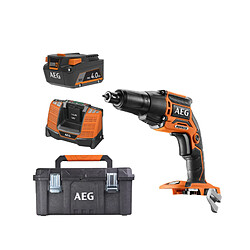 Pack AEG 18V - Visseuse plaquiste Brushless - Batterie 4.0 Ah - Chargeur - Caisse de rangement