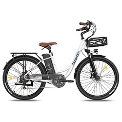 Vélo électrique FAFREES F26 Lasting - Moteur 250W Batterie 36V20.3Ah Assisted Autonomie 160KM Frein à Disque Mécanique - Blanc