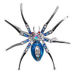 Broche Araignée en Strass - Bleu