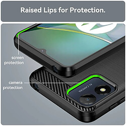 Avis Htdmobiles Coque pour Motorola Moto E13 - housse etui silicone gel carbone + film ecran - NOIR