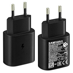 Chargeur secteur USB Type C 25W Fast Charge Original Samsung Noir