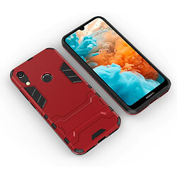 Wewoo Coque PC + TPU antichoc pour Huawei Y6 2019avec support rouge