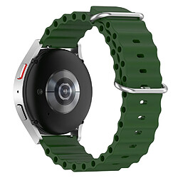 Bracelet en silicone couleur solide, design ondulé, réglable pour votre Samsung Galaxy Watch3 45mm/Galaxy Watch 46mm Universal 22mm - vert armé