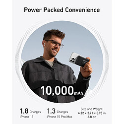 Acheter SANAG Maggo Power Bank (10,000Mah, 15W Compatible Avec Magsafe) Certifié Qi2 Avec Affichage Intelligent Et Pliable, Pour Iphone 16(Câble Usb-C Inclus)