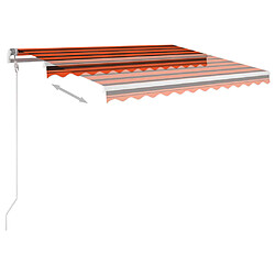 Avis Maison Chic Auvent automatique | Store banne extérieur | Marquise capteur de vent/LED 350x250 cm Orange/marron -MN19930