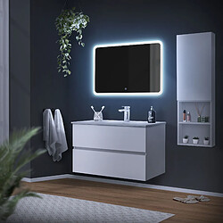 Acheter ML-Design Miroir de salle de bain avec éclairage LED blanc et interrupteur tactile 90x60cm