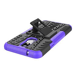 Wewoo Coque Renforcée de protection antichoc PC + TPU pour LG K40 avec support violet