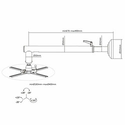 Support de Toit Inclinable et Rotatif pour Projecteur Equip 650704