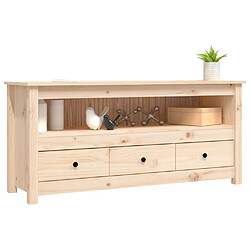 Avis vidaXL Meuble TV 114x35x52 cm Bois de pin massif