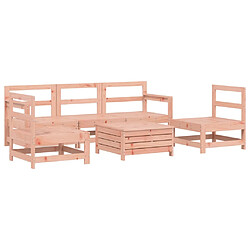 vidaXL Salon de jardin 6 pcs bois massif sapin de douglas