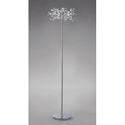 Luminaire Center Lampadaire Savanna 3 Ampoules chrome poli/cristal