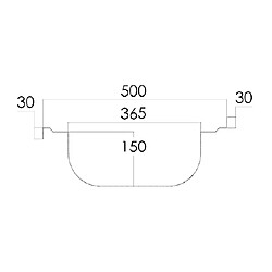 Plonge avec Bâti en inox Profondeur 500 Egouttoir Gauche - Distform