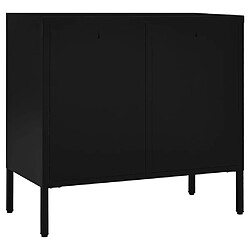 Acheter vidaXL Buffet Noir 75x35x70 cm Acier et verre trempé