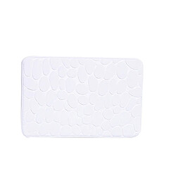 LUUCOZK Tapis de bain antidérapants, absorbant, séchage rapide, décor de salle de bain, blanc-40x60cm