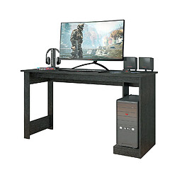 Pegane Bureau gamer / bureau informatique coloris Noir - longueur 136 x profondeur 54 cm