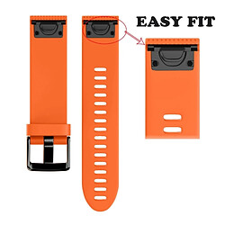 Acheter Wewoo Bracelet pour montre connectée Dragonne Fenix 5S en silicone à retrait rapide 20mm Orange