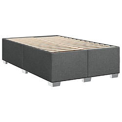 Vidaxl Sommier à lattes de lit avec matelas Gris foncé 80x200 cm Tissu pas cher