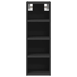 Avis vidaXL Armoire suspendue noir 20x29,5x60 cm bois d'ingénierie