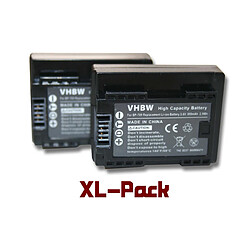 Lot 2 batteries vhbw 800mAh (3.6V) avec puce pour appareil photo Canon Legria HF R606, HF R66, HF R68 .Remplace: BP-709.