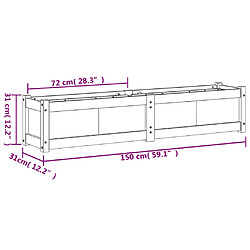 vidaXL Jardinières 2 pcs bois massif douglas pas cher