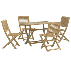 vidaXL Ensemble à manger de jardin 5 pcs Bois d'acacia solide