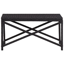 Helloshop26 Banc de jardin meuble de patio d'extérieur terrasse 80 x 40 x 43 cm résine tressée noir 02_0011330