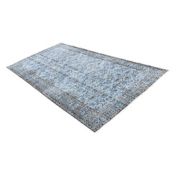 Vidal Tapis de laine 262x142 Bleu Ultra Vintage