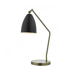 Luminaire Center Lampe de table Olly laiton antique et noir 1 ampoule