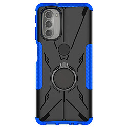 Coque en TPU anti-chute avec béquille pour votre Motorola Moto G51 5G - bleu