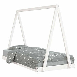 Maison Chic Lit simple Cadre de lit pour enfants,Lit d'Enfant Moderne blanc 90x190 cm bois de pin massif -MN17258